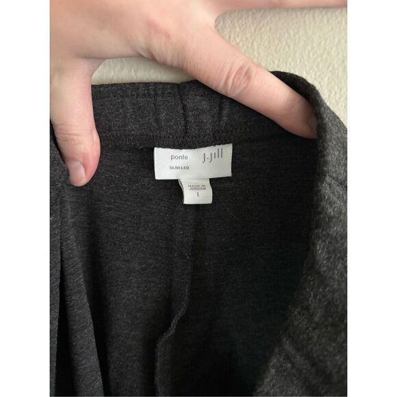 J. Jill Ponte Slim Leg SZ Large Dark Gray Stretchy Casual Mature Capsule Classic - Picture 4 of 6